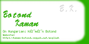 botond kaman business card